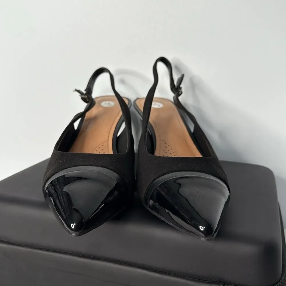 Dressbarn Pam Black Slingback Pumps Size 8